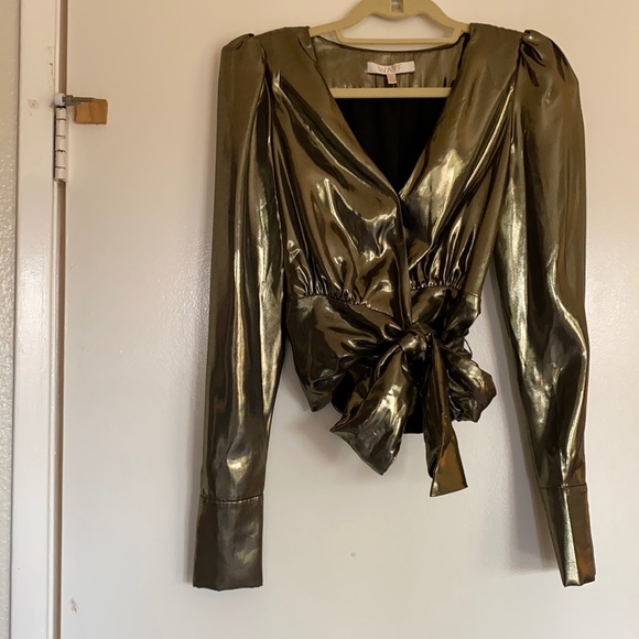 Wayf Tops - Wayf Gold Wrap Top